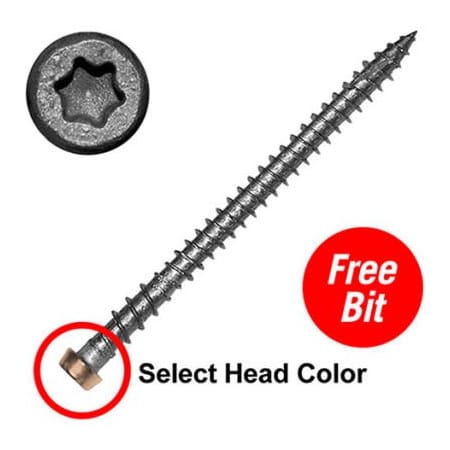 Screw Products Deck Screw, #10 x 2-3/4 in, Stainless Steel, Trim Head Torx Drive SSCD234FP